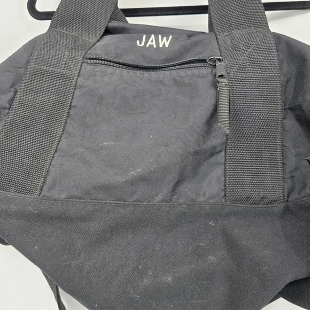 L.L.Bean Black Duffel Bag Weekend‎ Travel Bag With Initials JAW